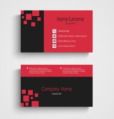 Modern sample business card template