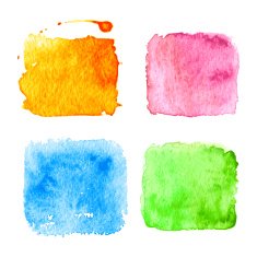 Blue Watercolor splatters Vector N5