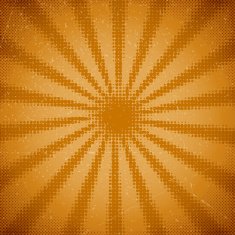 Vintage card with halftone sun rays