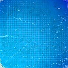 Old blue scratched card with halftone gradient N2