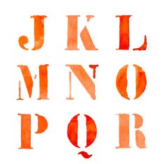 Vector Watercolor alphabet N3