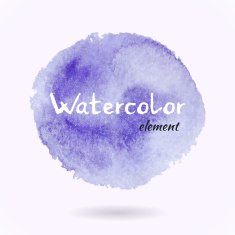 Watercolor Vector Purple Element N2