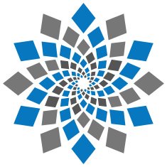 Abstract Squares Circular Element Blue Grey