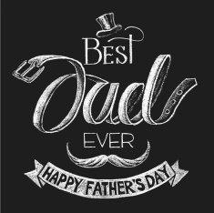 Happy Father's Day Lettering on chalkboard N2