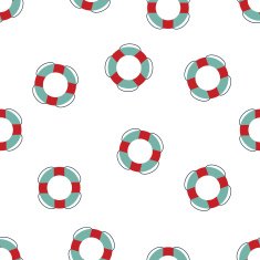 seamless pattern lifebuoy N2