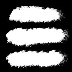 Chalk white banners stripes