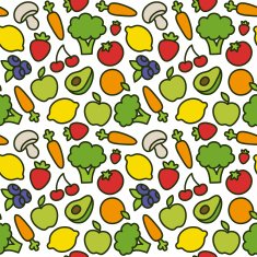Fruit and vegetable pattern N6