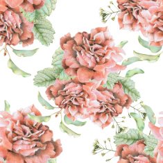 Seamless pattern with beautiful spring flowers and plants N26