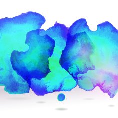 Ice blue centered decorative watercolor background