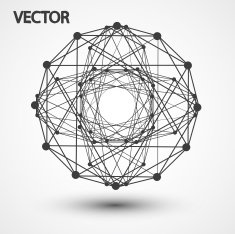 Wireframe polygonal elements eps10 N3