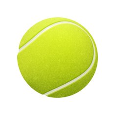 Single tennis ball isolated on white background Vector EPS10