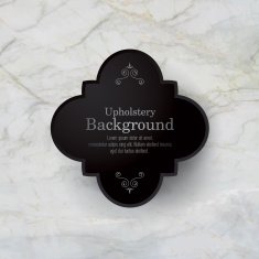 Black vintage frame on white marble background N2