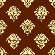Seamless baroque styled foliage pattern