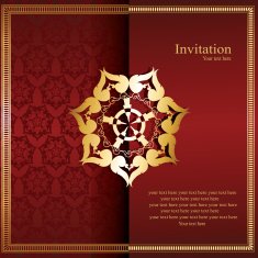 Chinese invitation card vector design
