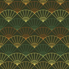 Endless fan pattern Based on Traditional Japanese Embroidery Abstract