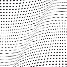Monochrome halftone background with illusion of wave N2
