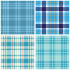 Vector tartan textile texture set N16