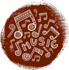 Textured music circle N2