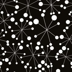 Abstract seamless pattern black and white vector background N2