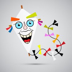Paper Kite Vector Illustration