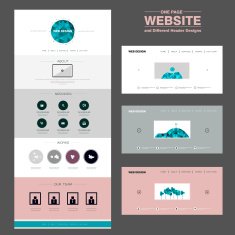 concise one page website design template