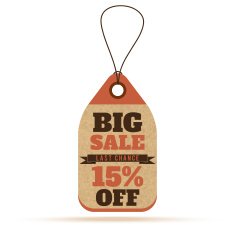 Price tags in vintage style N8