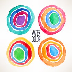 beautiful watercolor circles