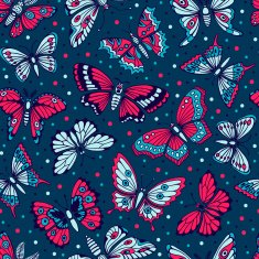 seamless pattern with decorative butterflies N30