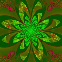 Fabulous symmetrical flower pattern Computer generated graphics N6