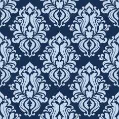Blue floral seamless pattern N7