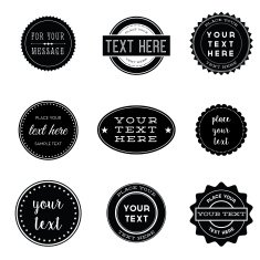 Vector Set of Retro Stamps and Badges N4