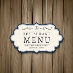 elegant wooden style restaurant menu design