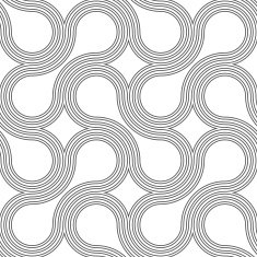 Gray ornament with offset rounded shapes N2