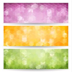 polygonal banners
