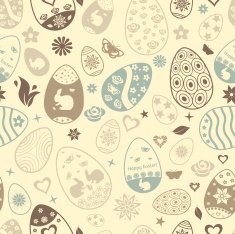 Seamless pattern of Easter eggs N8