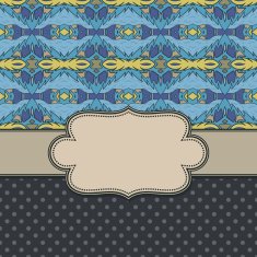 Vintage vector ethnic frame N2