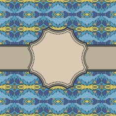 Vintage vector ethnic frame N4