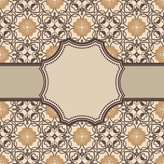 Vintage vector flower frame N195