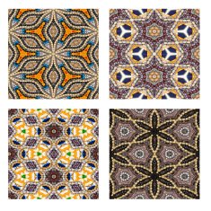 Set of Rock and bead Saemless Mosaic background N3