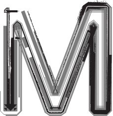 Grunge Font LETTER m N3