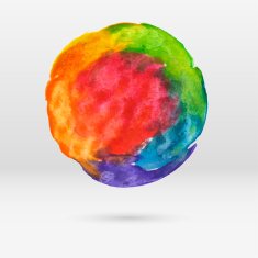 vector abstract multicolor watercolor circle