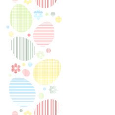 Abstract seamless border pattern with color eggs N2