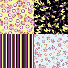 Vector kawaii patterns of Halloween related objects N2