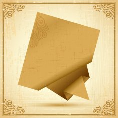 Retro origami speech bubble vector background Eps 10 N6