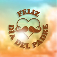 heart with a mustache and text feliz dia del padre N2