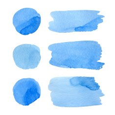 Set of watercolor stripes N6