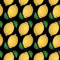 Seamless pattern with yellow lemons N11