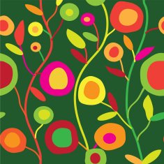 Seamless floral pattern in simple decorative style N2