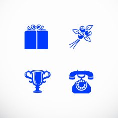 abstract blue commodity icon for design N2