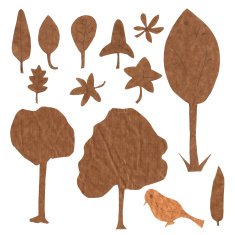 Set of ecologically themed isolated design elements
